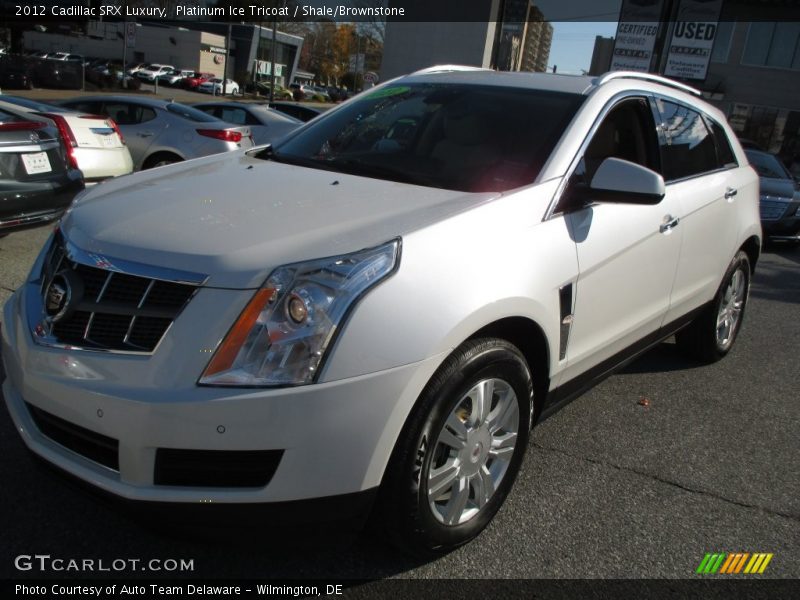 Platinum Ice Tricoat / Shale/Brownstone 2012 Cadillac SRX Luxury