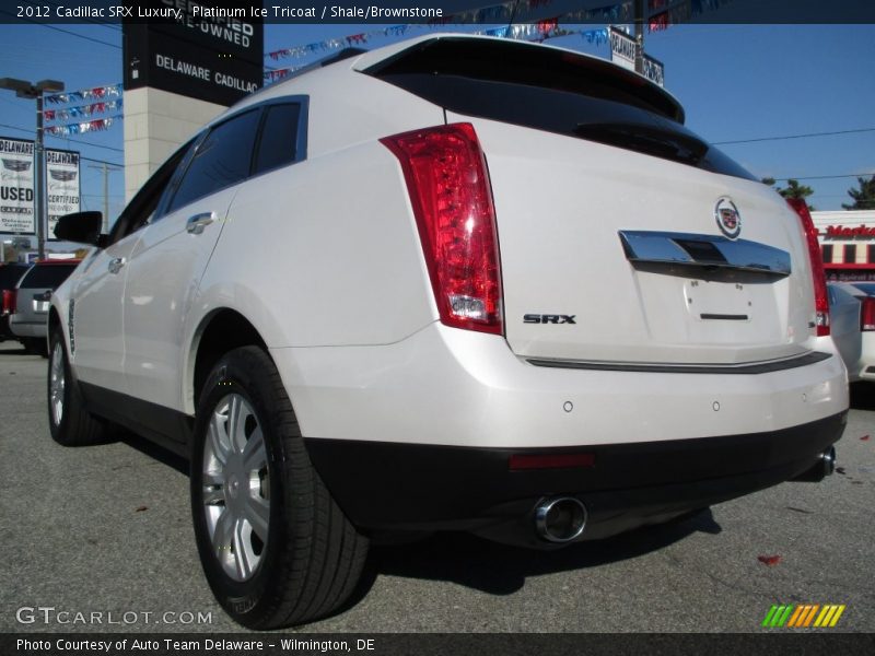 Platinum Ice Tricoat / Shale/Brownstone 2012 Cadillac SRX Luxury