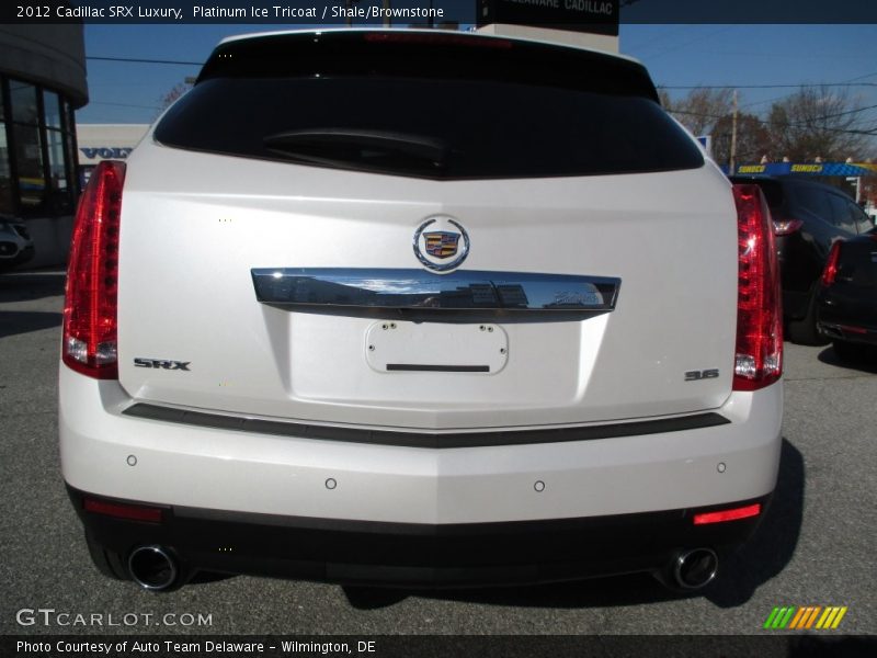 Platinum Ice Tricoat / Shale/Brownstone 2012 Cadillac SRX Luxury