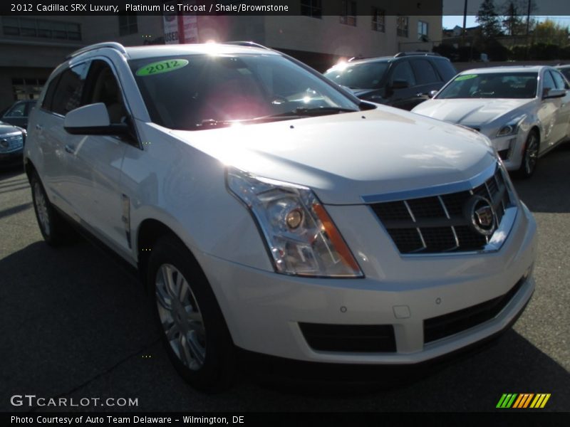 Platinum Ice Tricoat / Shale/Brownstone 2012 Cadillac SRX Luxury