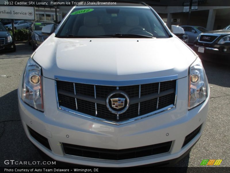 Platinum Ice Tricoat / Shale/Brownstone 2012 Cadillac SRX Luxury