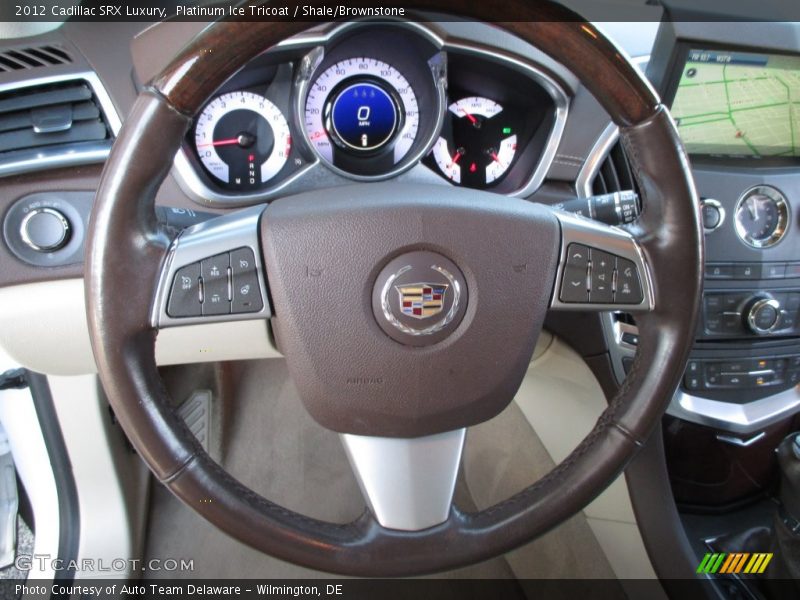 Platinum Ice Tricoat / Shale/Brownstone 2012 Cadillac SRX Luxury