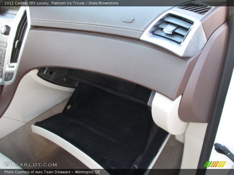 Platinum Ice Tricoat / Shale/Brownstone 2012 Cadillac SRX Luxury