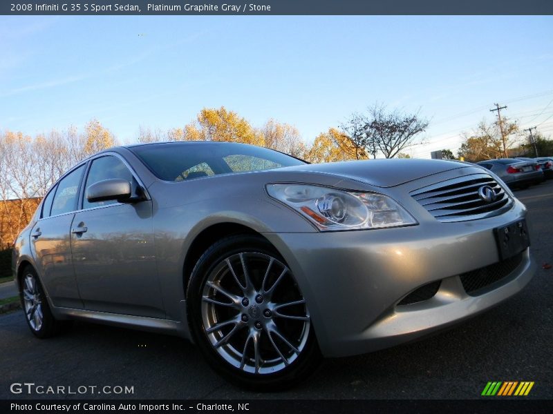 Platinum Graphite Gray / Stone 2008 Infiniti G 35 S Sport Sedan