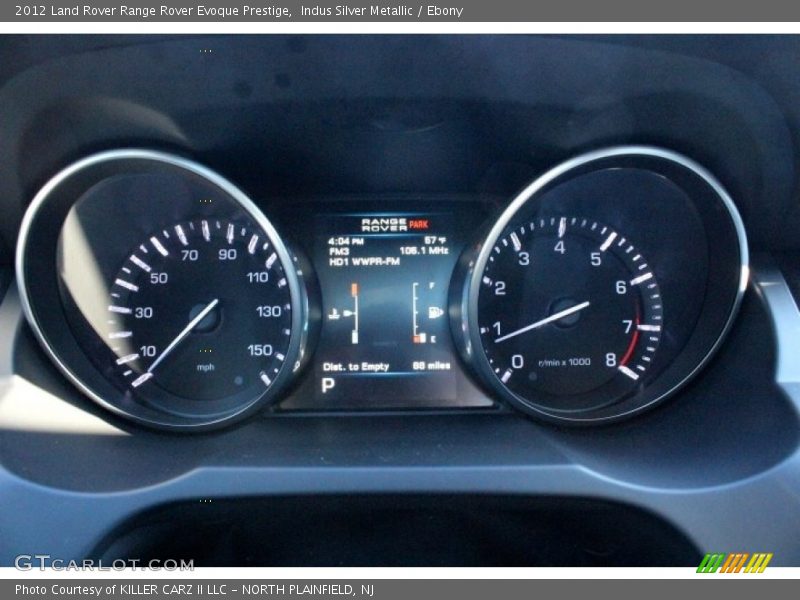 Indus Silver Metallic / Ebony 2012 Land Rover Range Rover Evoque Prestige