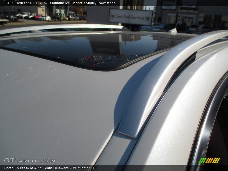 Platinum Ice Tricoat / Shale/Brownstone 2012 Cadillac SRX Luxury