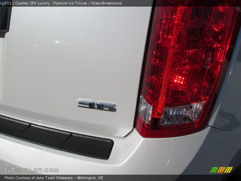 Platinum Ice Tricoat / Shale/Brownstone 2012 Cadillac SRX Luxury