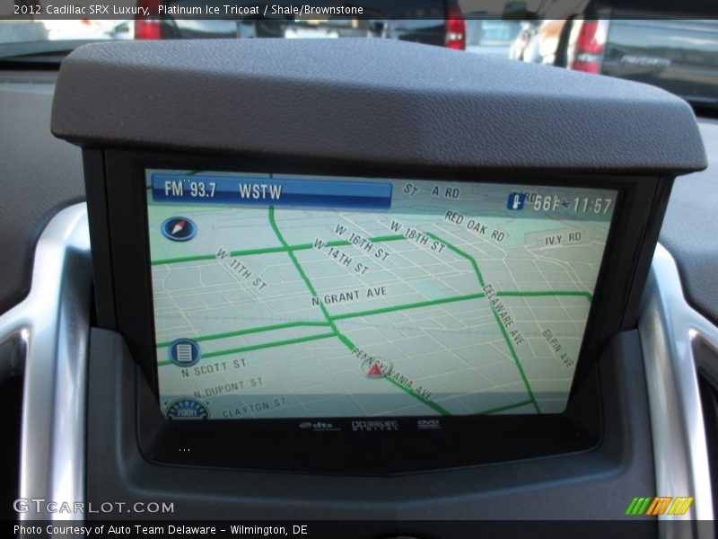 Platinum Ice Tricoat / Shale/Brownstone 2012 Cadillac SRX Luxury