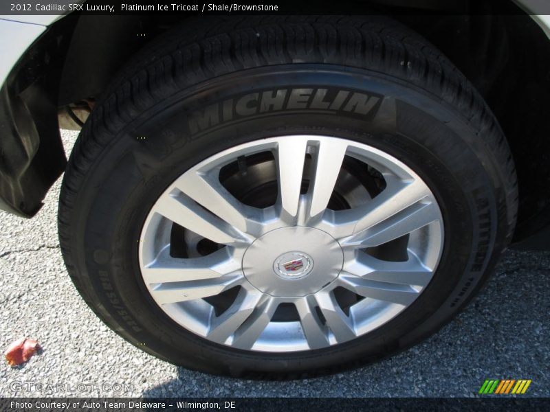 Platinum Ice Tricoat / Shale/Brownstone 2012 Cadillac SRX Luxury