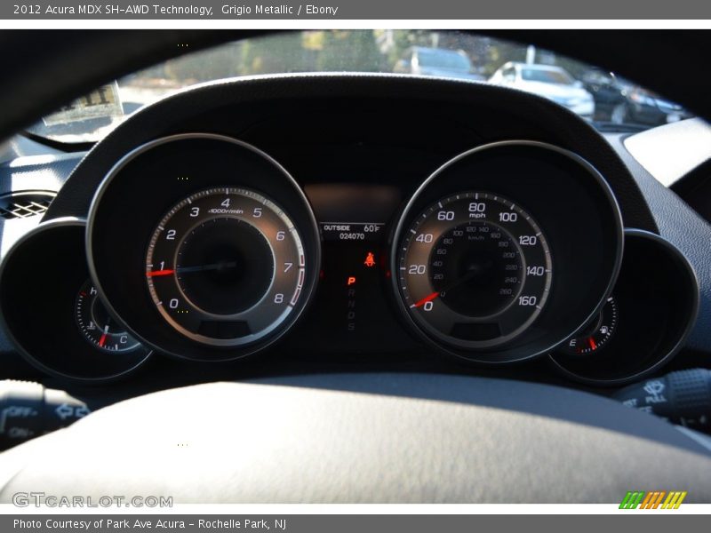 Grigio Metallic / Ebony 2012 Acura MDX SH-AWD Technology