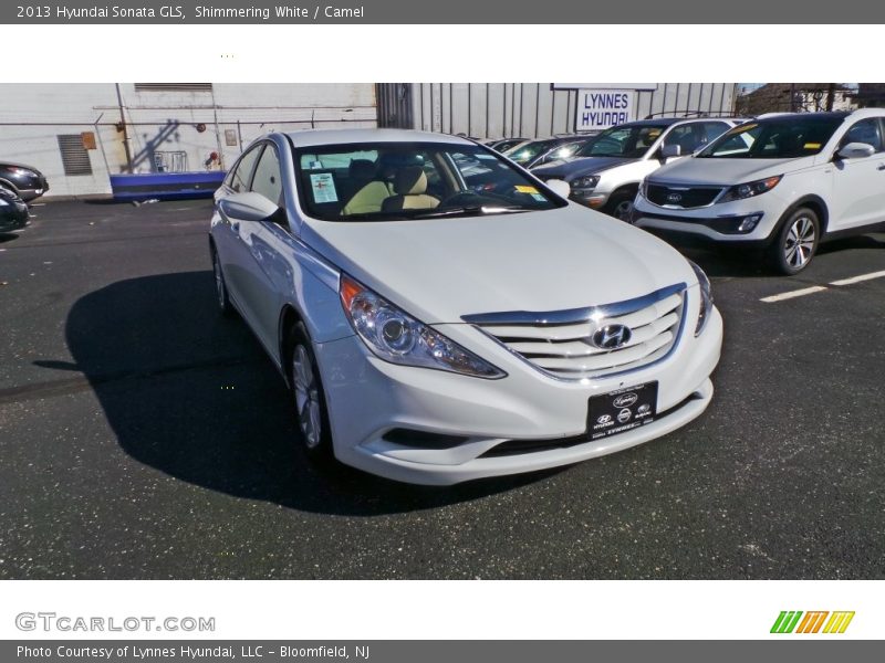 Shimmering White / Camel 2013 Hyundai Sonata GLS