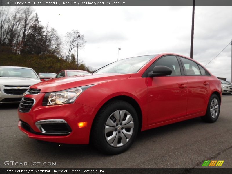 Red Hot / Jet Black/Medium Titanium 2016 Chevrolet Cruze Limited LS