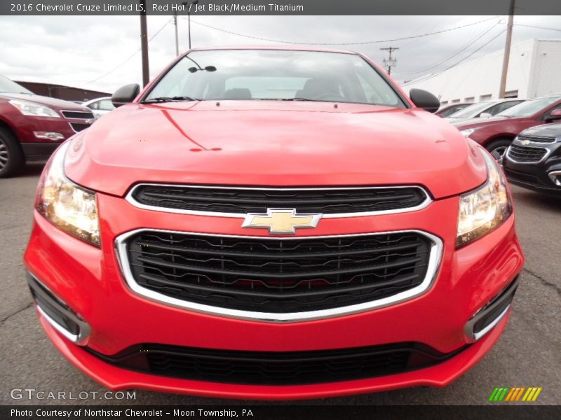 Red Hot / Jet Black/Medium Titanium 2016 Chevrolet Cruze Limited LS