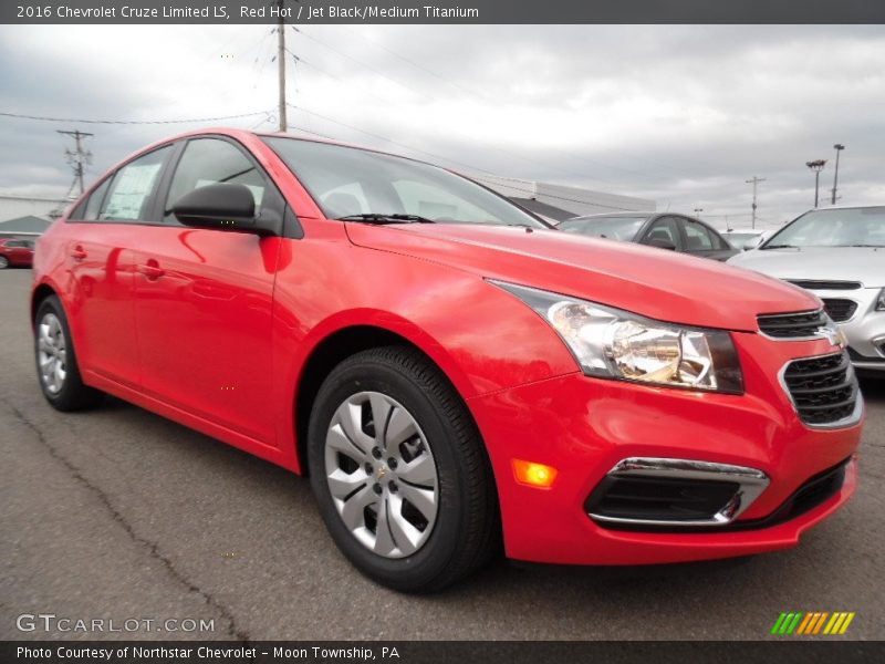 Red Hot / Jet Black/Medium Titanium 2016 Chevrolet Cruze Limited LS