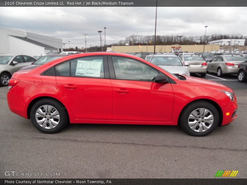 Red Hot / Jet Black/Medium Titanium 2016 Chevrolet Cruze Limited LS