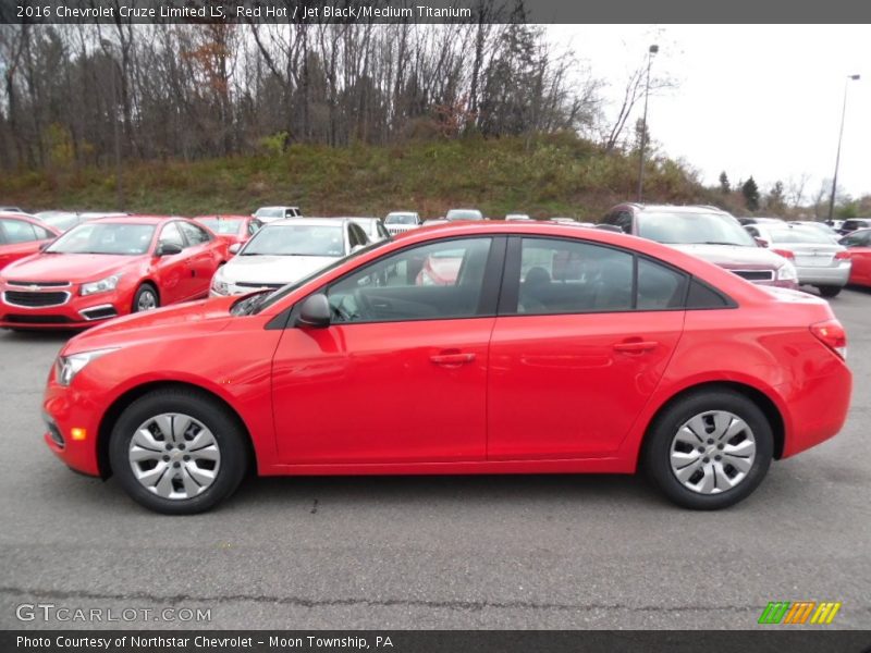 Red Hot / Jet Black/Medium Titanium 2016 Chevrolet Cruze Limited LS