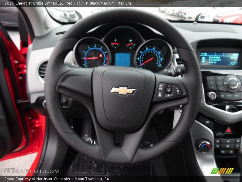 Red Hot / Jet Black/Medium Titanium 2016 Chevrolet Cruze Limited LS