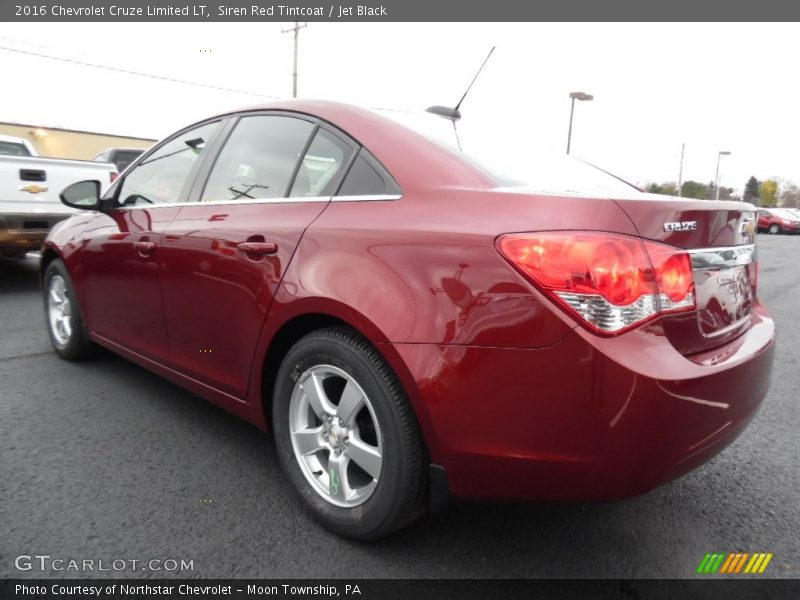 Siren Red Tintcoat / Jet Black 2016 Chevrolet Cruze Limited LT