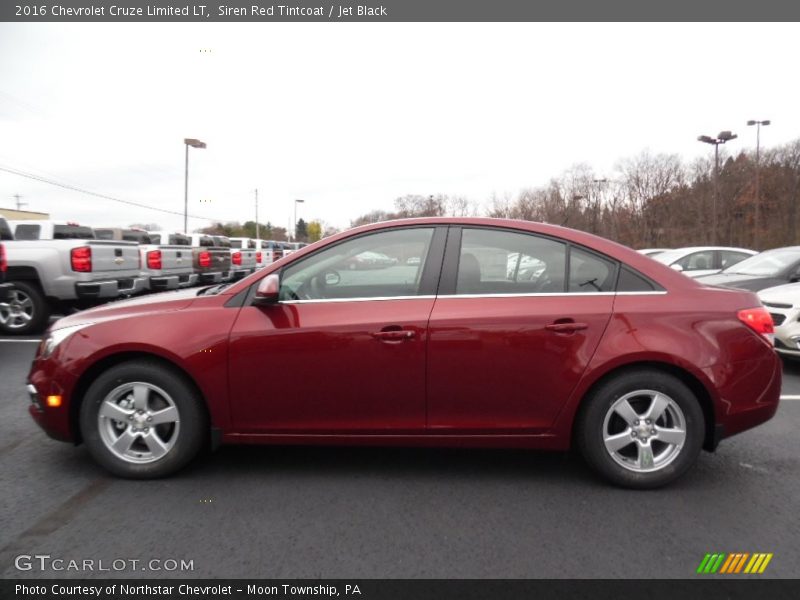 Siren Red Tintcoat / Jet Black 2016 Chevrolet Cruze Limited LT