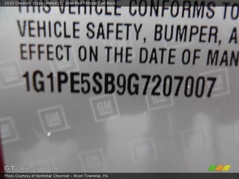 Siren Red Tintcoat / Jet Black 2016 Chevrolet Cruze Limited LT