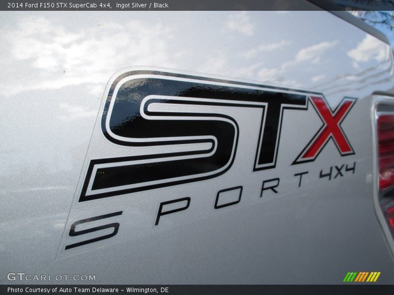 Ingot Silver / Black 2014 Ford F150 STX SuperCab 4x4