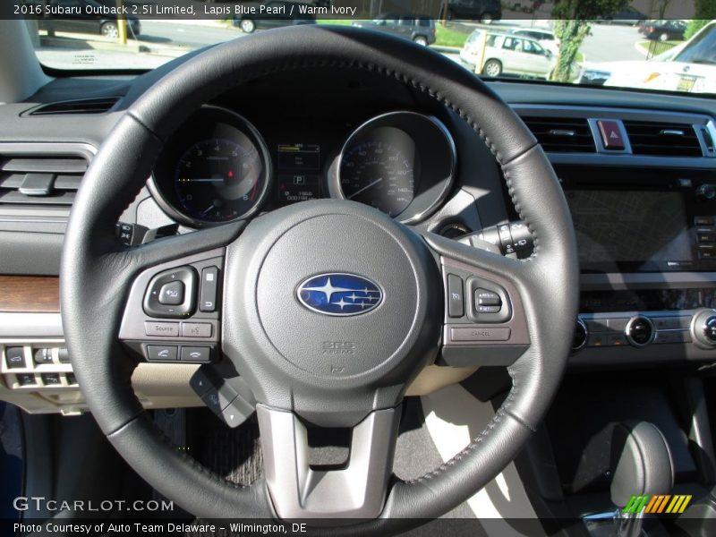 Lapis Blue Pearl / Warm Ivory 2016 Subaru Outback 2.5i Limited