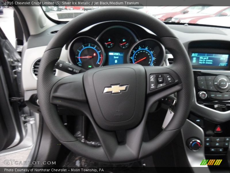 Silver Ice Metallic / Jet Black/Medium Titanium 2016 Chevrolet Cruze Limited LS
