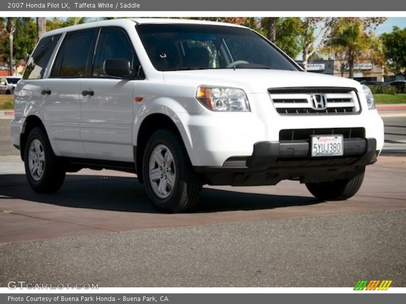 Taffeta White / Saddle 2007 Honda Pilot LX