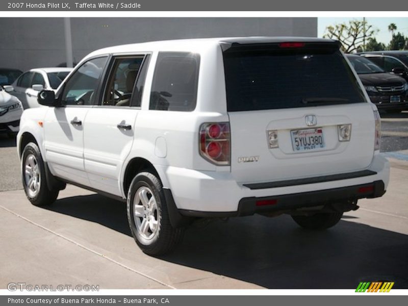 Taffeta White / Saddle 2007 Honda Pilot LX