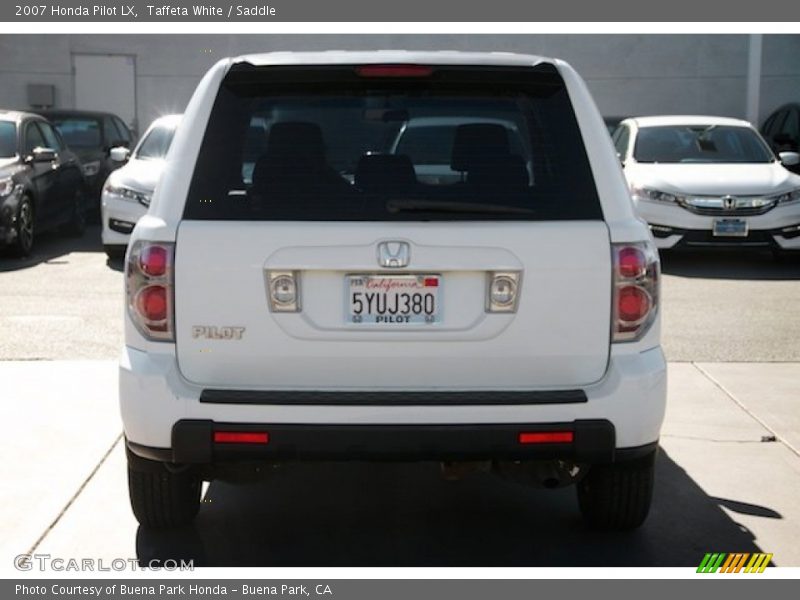 Taffeta White / Saddle 2007 Honda Pilot LX