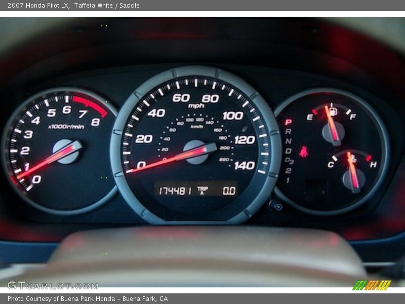 Taffeta White / Saddle 2007 Honda Pilot LX