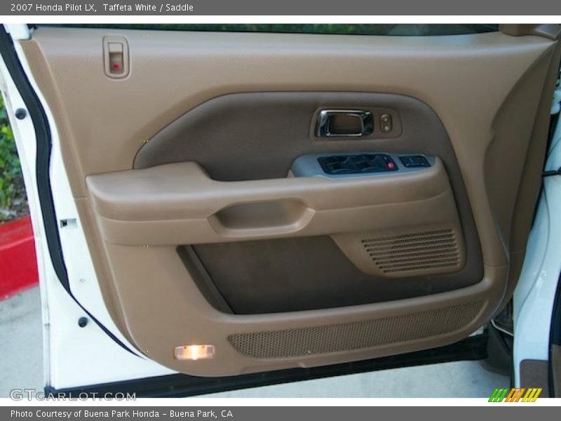 Taffeta White / Saddle 2007 Honda Pilot LX