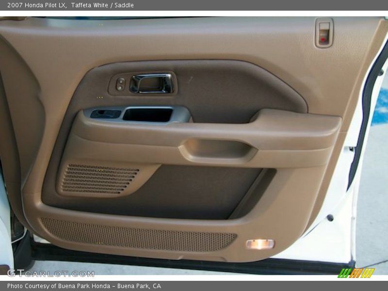 Taffeta White / Saddle 2007 Honda Pilot LX