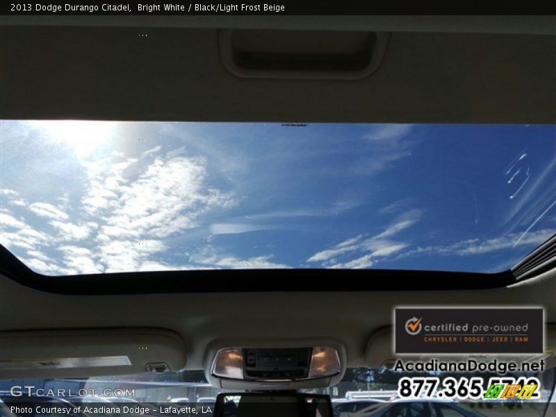 Bright White / Black/Light Frost Beige 2013 Dodge Durango Citadel