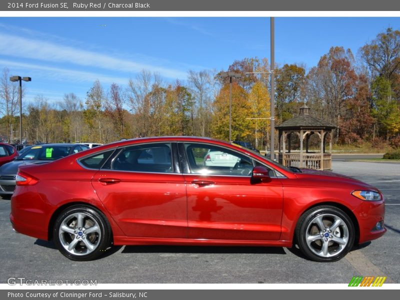 Ruby Red / Charcoal Black 2014 Ford Fusion SE