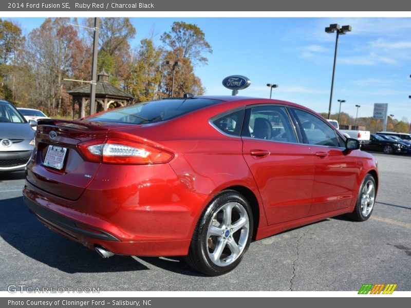 Ruby Red / Charcoal Black 2014 Ford Fusion SE