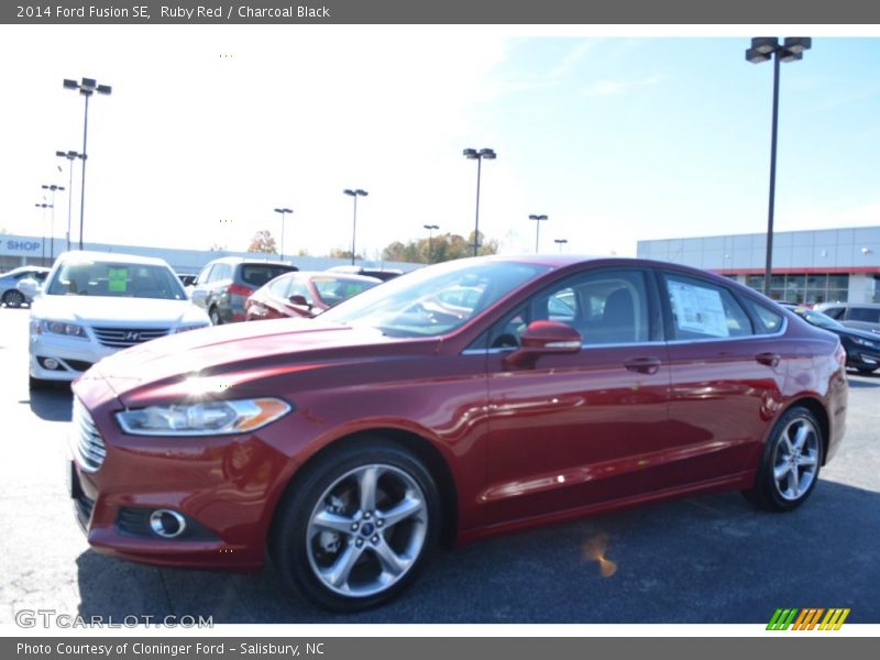 Ruby Red / Charcoal Black 2014 Ford Fusion SE
