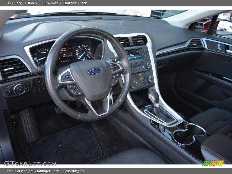 Ruby Red / Charcoal Black 2014 Ford Fusion SE
