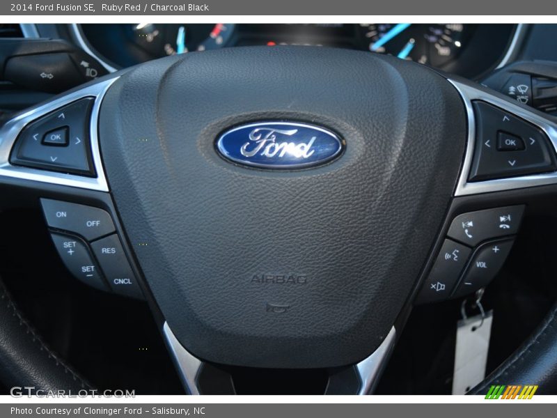 Ruby Red / Charcoal Black 2014 Ford Fusion SE