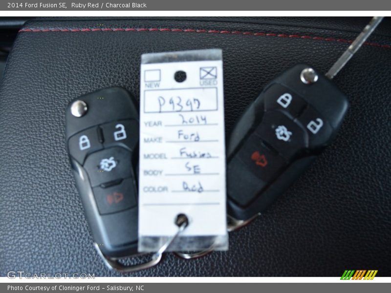 Ruby Red / Charcoal Black 2014 Ford Fusion SE