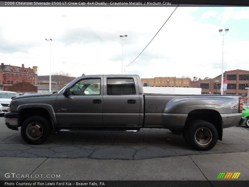 Graystone Metallic / Medium Gray 2006 Chevrolet Silverado 3500 LT Crew Cab 4x4 Dually