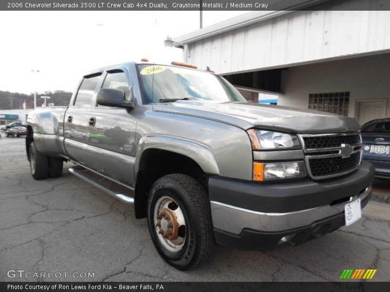 Graystone Metallic / Medium Gray 2006 Chevrolet Silverado 3500 LT Crew Cab 4x4 Dually