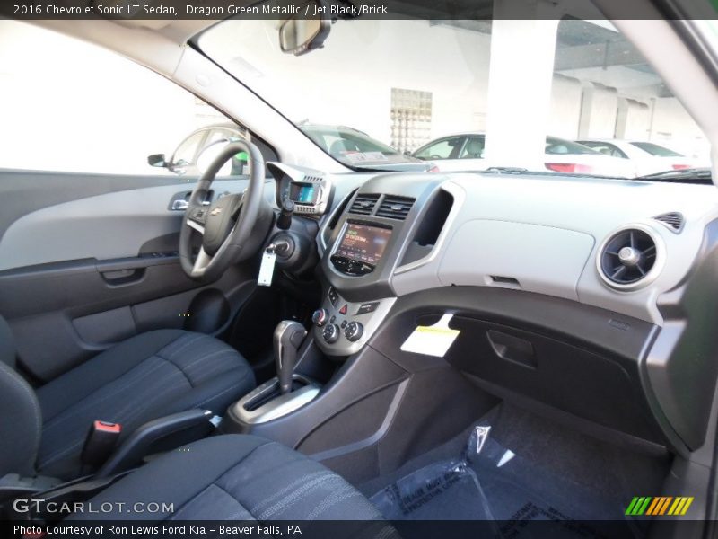 Dragon Green Metallic / Jet Black/Brick 2016 Chevrolet Sonic LT Sedan
