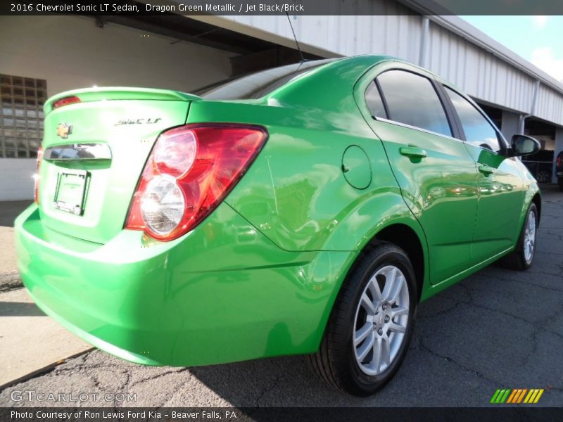 Dragon Green Metallic / Jet Black/Brick 2016 Chevrolet Sonic LT Sedan