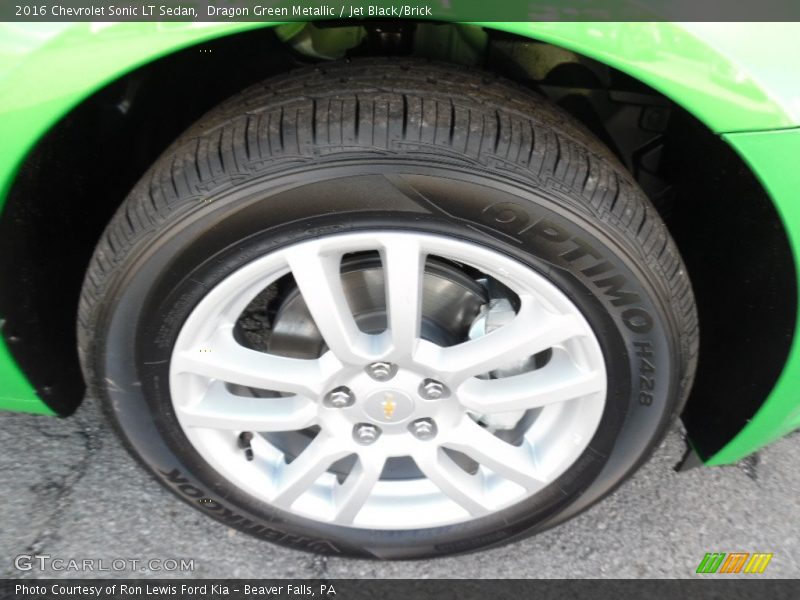 Dragon Green Metallic / Jet Black/Brick 2016 Chevrolet Sonic LT Sedan