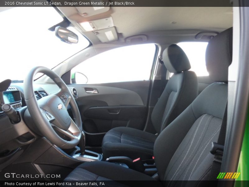 Dragon Green Metallic / Jet Black/Brick 2016 Chevrolet Sonic LT Sedan