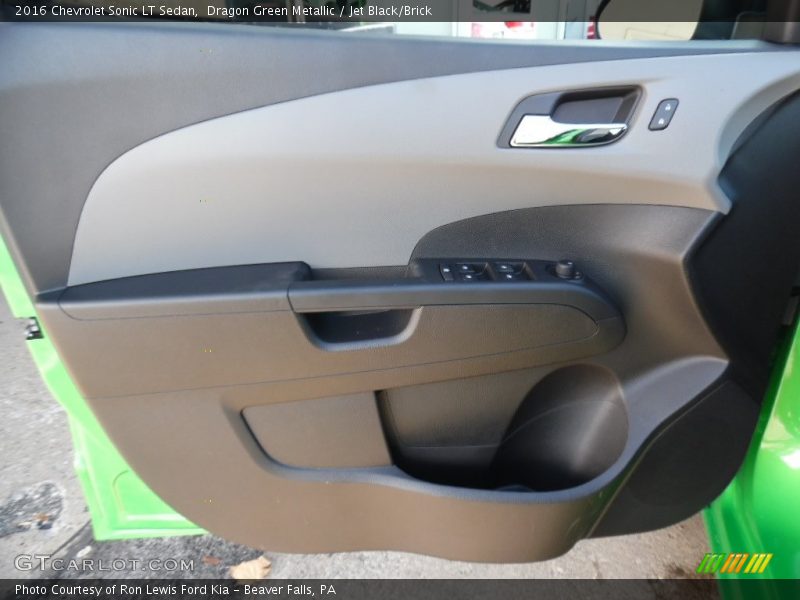 Dragon Green Metallic / Jet Black/Brick 2016 Chevrolet Sonic LT Sedan