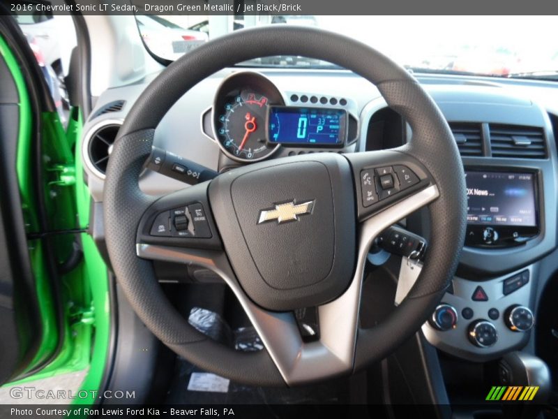Dragon Green Metallic / Jet Black/Brick 2016 Chevrolet Sonic LT Sedan