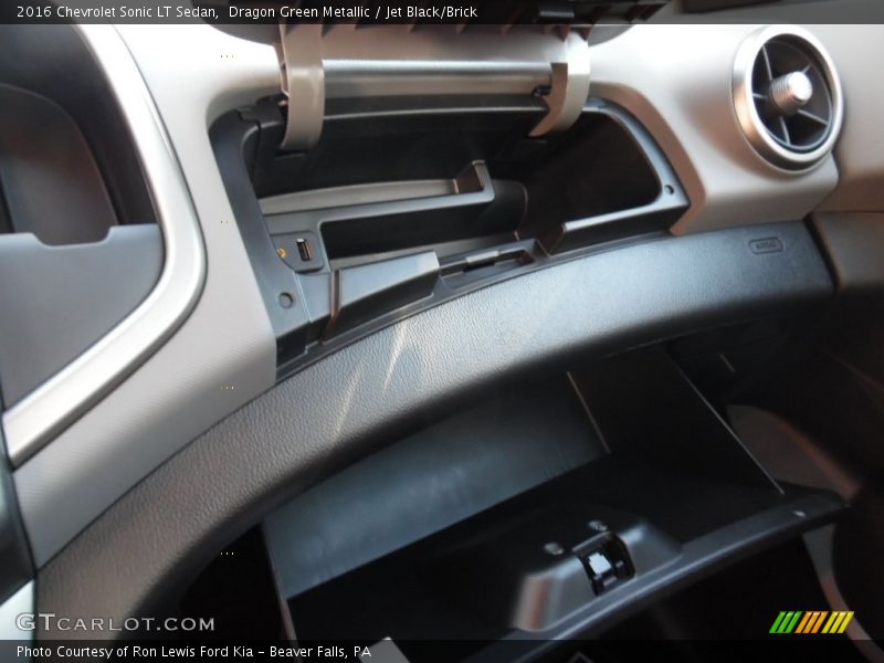 Dragon Green Metallic / Jet Black/Brick 2016 Chevrolet Sonic LT Sedan