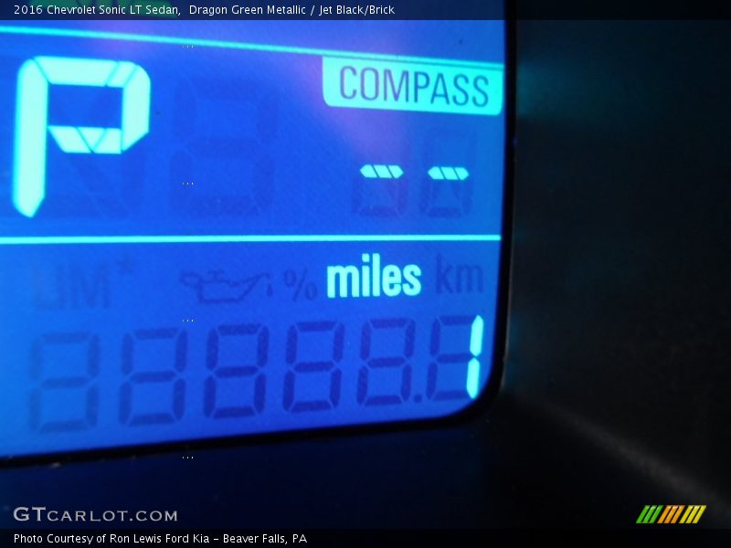 Dragon Green Metallic / Jet Black/Brick 2016 Chevrolet Sonic LT Sedan
